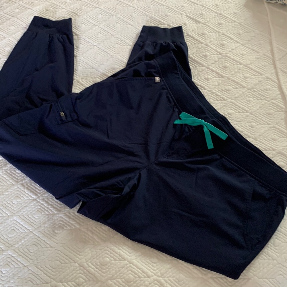 Navy FIGS Jogger Scrub Pants